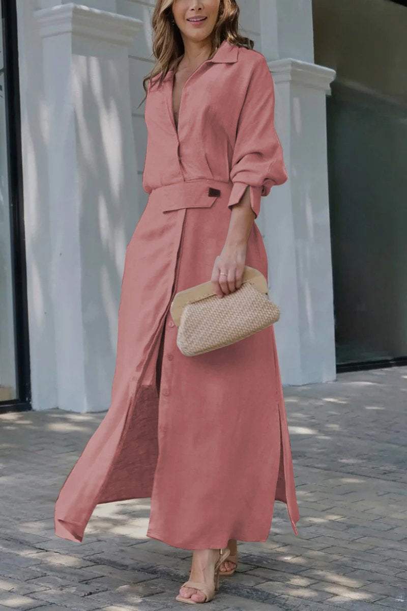 IMRANO™ | Lniana Sukienka Maxi