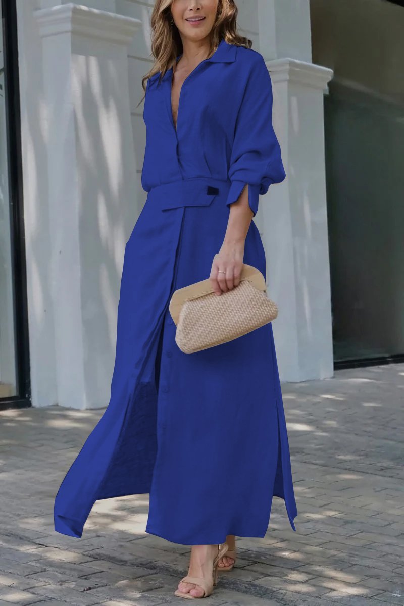 IMRANO™ | Lniana Sukienka Maxi