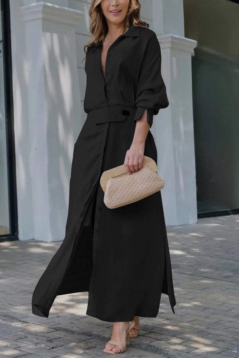 IMRANO™ | Lniana Sukienka Maxi